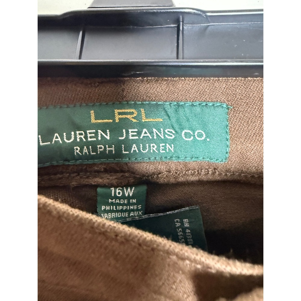 Lauren Ralph Lauren Brown Slim Leg Jeans Womens 16W Cotton Blend Stretch Pants - Picture 9 of 10